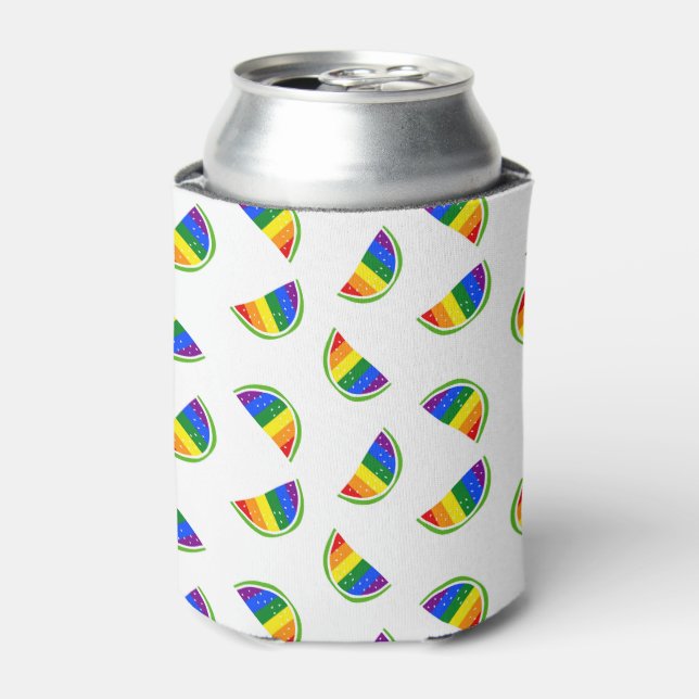 Rainbow Watermelon Pattern Can Cooler (Can Front)