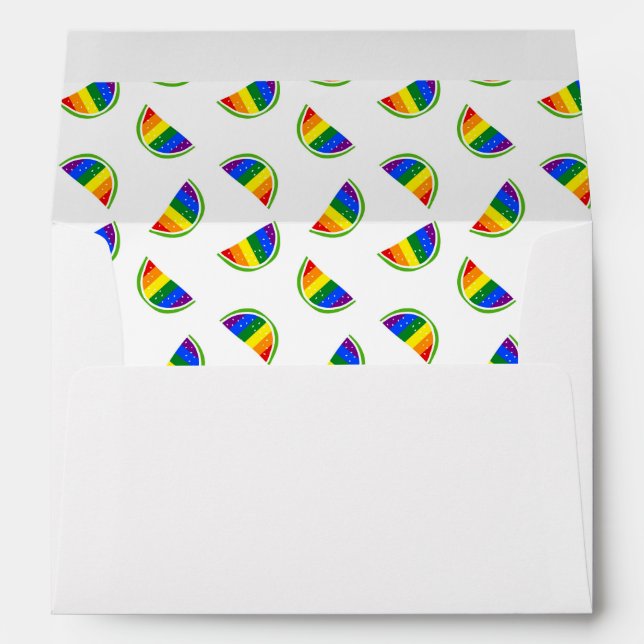 Rainbow Watermelon Pattern Envelope (Back (Bottom))