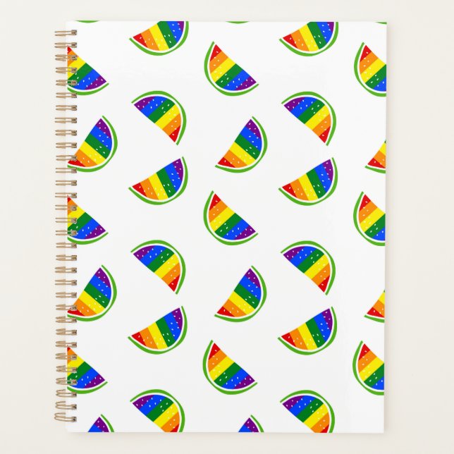 Rainbow Watermelon Pattern Planner (Front)
