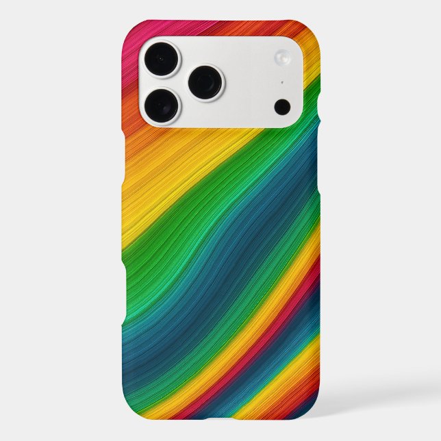 Rainbow Wave Color Flow Phone Case (Back)