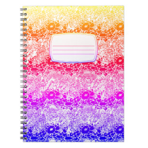 Rainbow wave  composition notebook