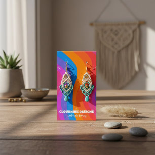 Rainbow Wave Earring Necklace Jewellery Display Ca