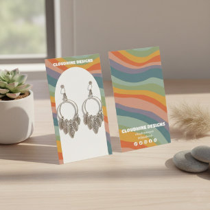 Rainbow Wave Earring Necklace Jewellery Display Ca