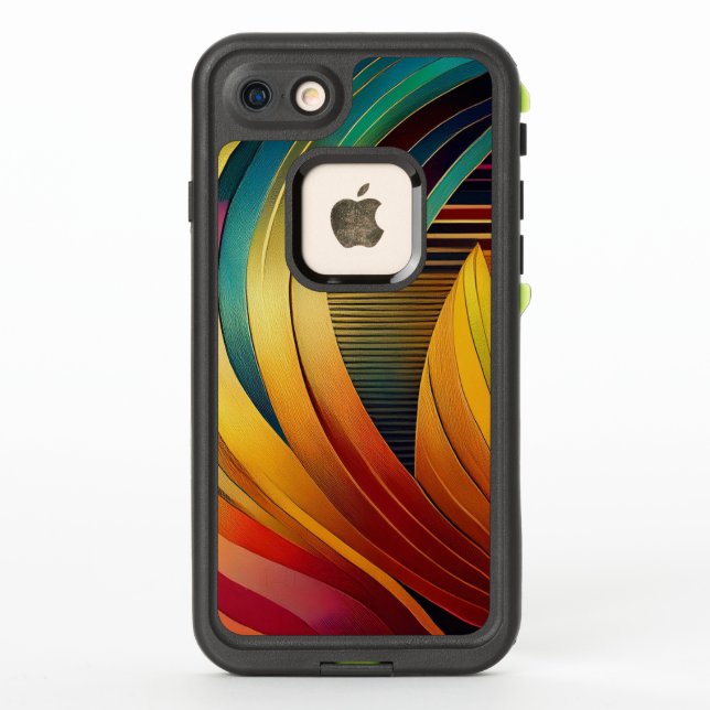 Rainbow Wave LifeProof iPhone Case (Back)