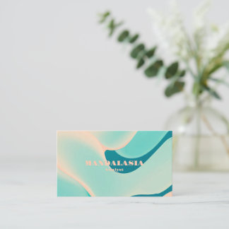  Rainbow Wave Pattern for modern minimalist Business Card