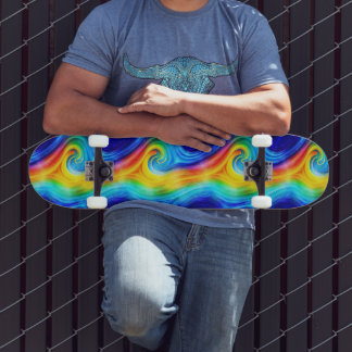 Rainbow Wave Skateboard Deck