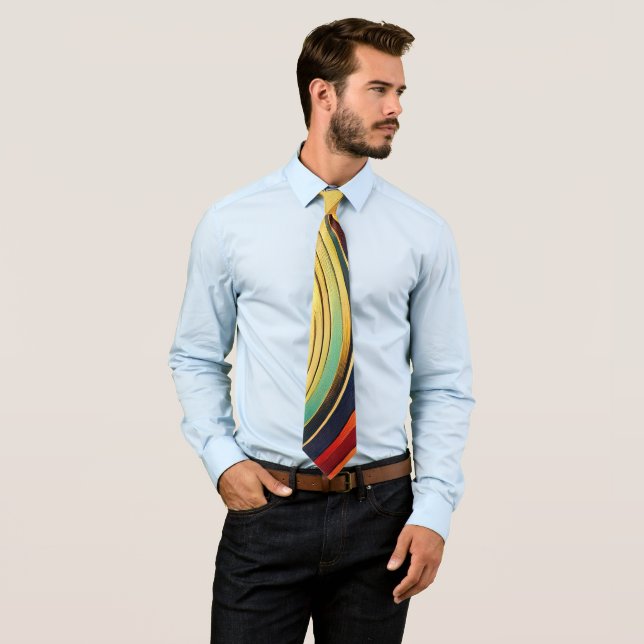 Rainbow Wave Tie (In Situ)