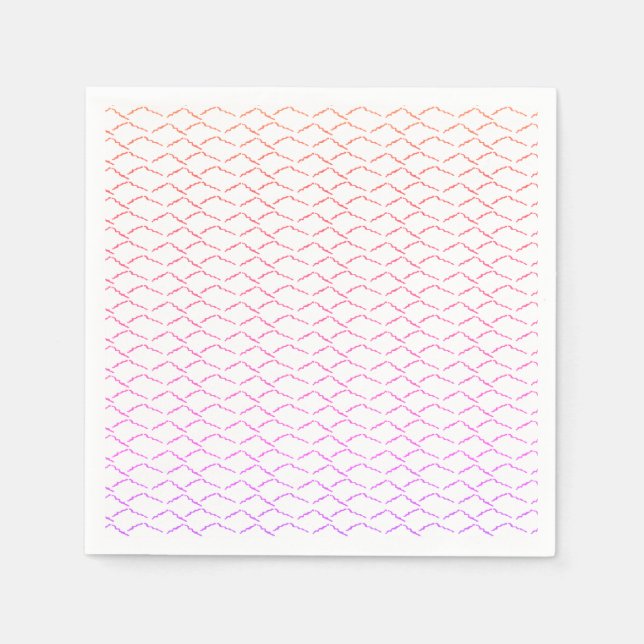 Rainbow Waves Abstract Beach Mermaid Scales Napkin (Front)