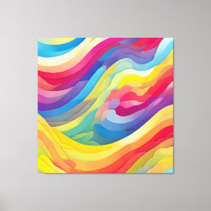 Rainbow Waves Canvas Print