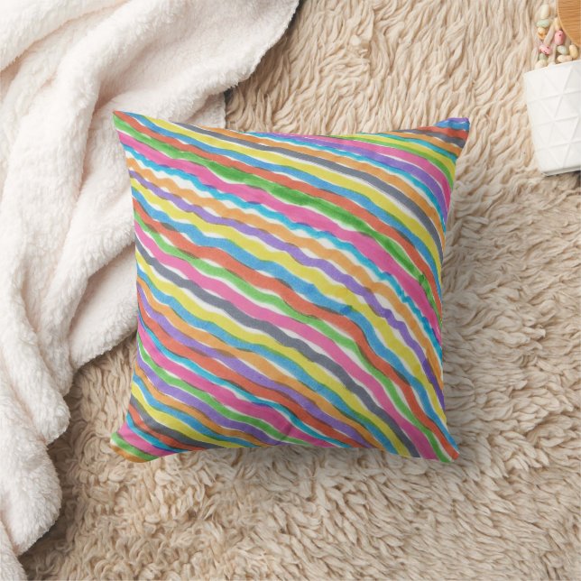 Rainbow Waves Cushion (Blanket)