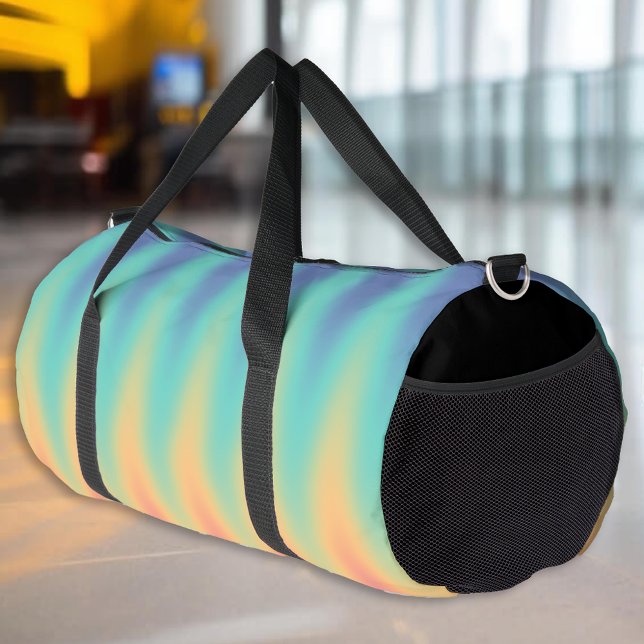 Rainbow waves hippy psychedelic  duffle bag (Creator Uploaded)