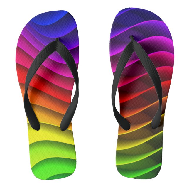 Rainbow Waves Jandals (Footbed)