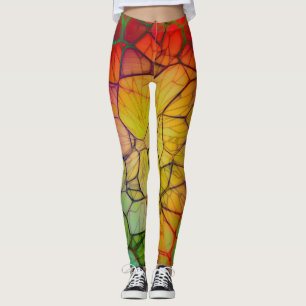 Rainbow Web Abstract Leggings