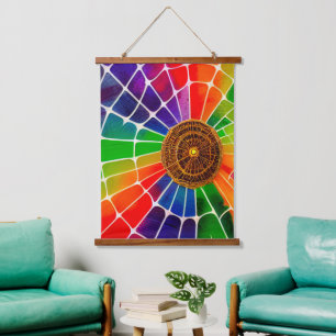 Rainbow Web Hanging Tapestry