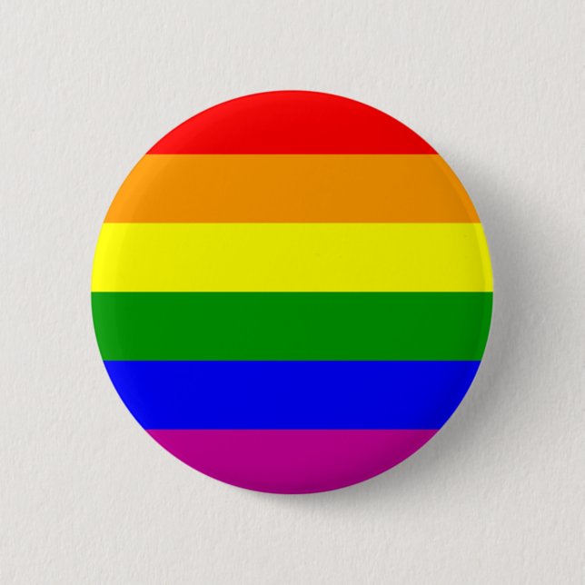 Rainbow Wedding/Gay Pride 6 Cm Round Badge (Front)