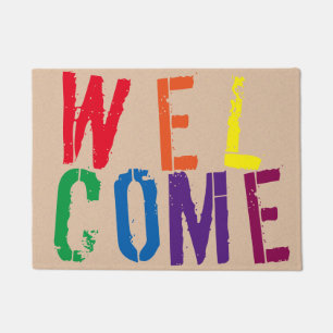 Rainbow Welcome Doormat