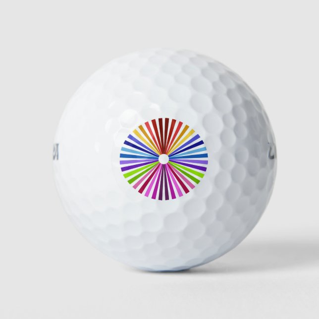 Rainbow Wheel Golf Balls (Front)