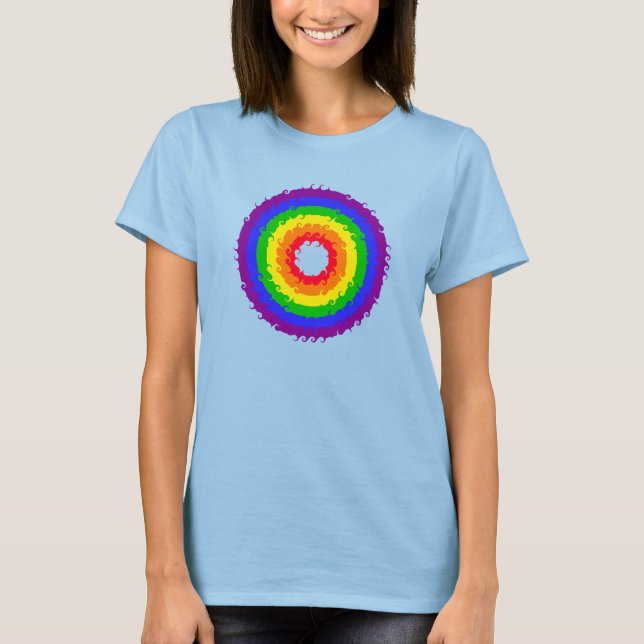 Rainbow Wheel shirt - choose style & colour (Front)