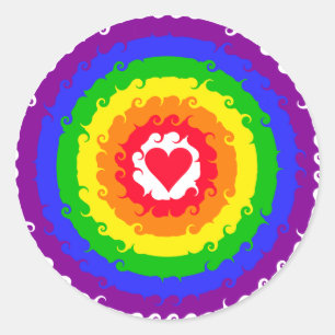 Rainbow Wheel stickers