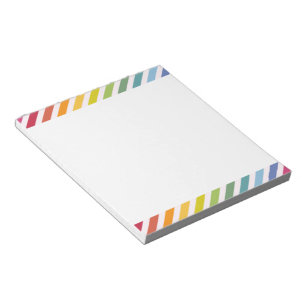 Rainbow & White Stripes Notepad