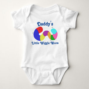Rainbow Wiggle Worm Custom Kids Shirt - Blue Text