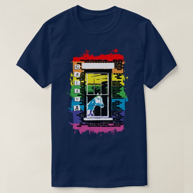 rainbow window horse galena T-Shirt (Design Front)