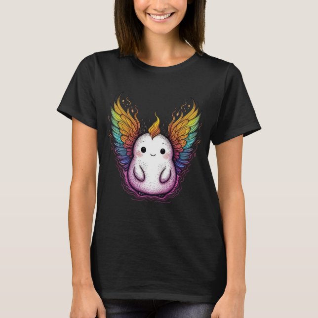 Rainbow Winged Cherub T-Shirt (Front)