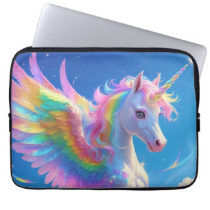 Rainbow Winged Prancing Unicorn Laptop Sleeve