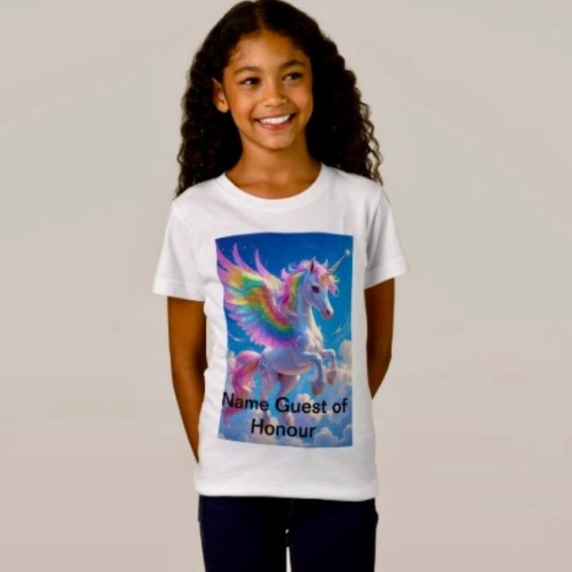 Rainbow Winged Prancing Unicorn  T-Shirt (Creator Uploaded)