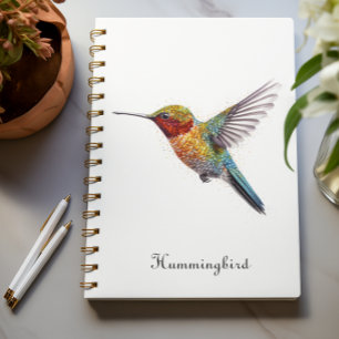 Rainbow Wings: Vibrant Hummingbird Art, custom Planner