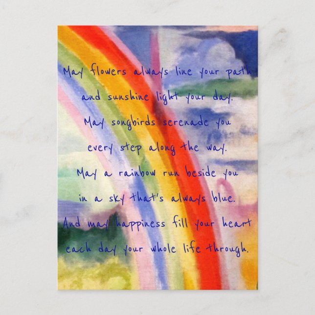 Rainbow Wishes (alternative 3) Postcard (Front)