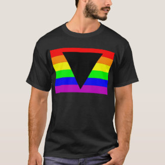 Rainbow with Black Triangle for Gay and Lesbians T-Shirt