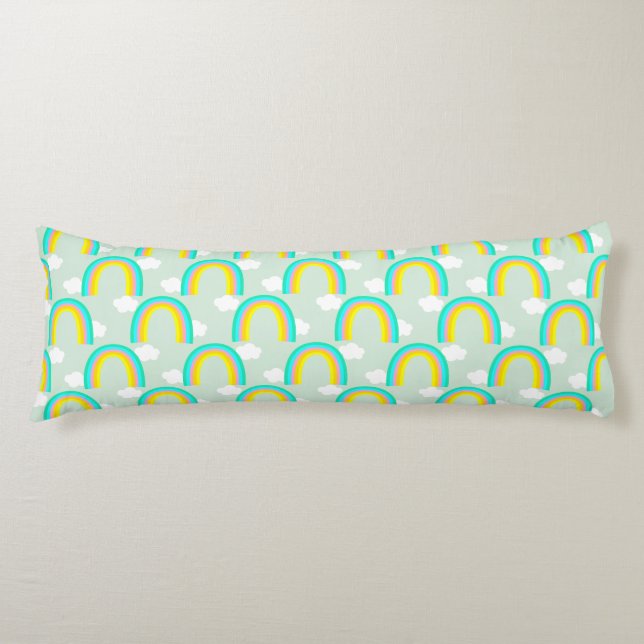 Rainbow with Cloud Blue Body Cushion (Front)