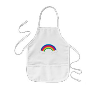 Rainbow with Clouds Kids Apron