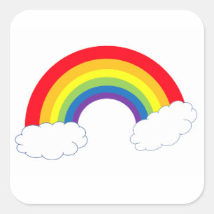 Rainbow with Clouds Sticker