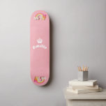 Rainbow with relief effect Skateboard<br><div class="desc">Rainbow with relief effect Skateboard,  great for any occasion such as birthday's girl. Make it your own by adding your text. To access advanced editing tools,  please go to "Personalise this template" and click on "Details",  scroll down and press the "click to customise further" link.</div>