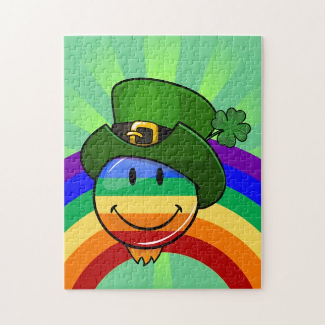 Rainbow with St. Patrick's Day Hat Jigsaw Puzzle (Vertical)