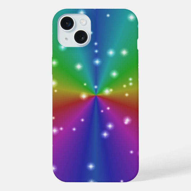Rainbow with Stars iPhone Case (Back)