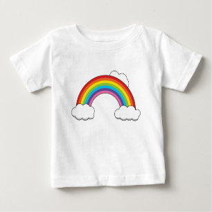 Rainbow with White Clouds Baby T-Shirt