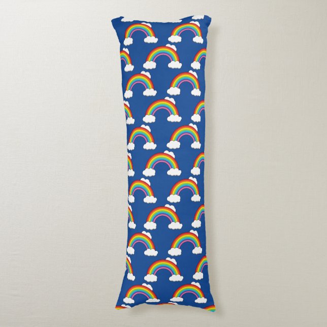 Rainbow with White Clouds Body Cushion (Front Vertical)