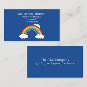 Rainbow with White Clouds Personalise Business Card