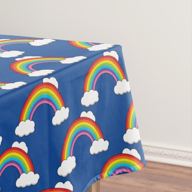 Rainbow with White Clouds Tablecloth (In Situ)