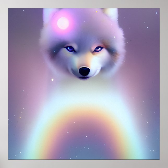 Rainbow Wolf Baby Poster (Front)