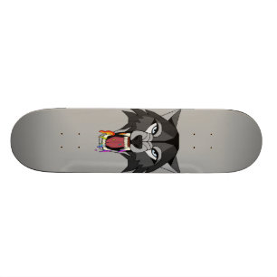 Rainbow Wolf Skateboard