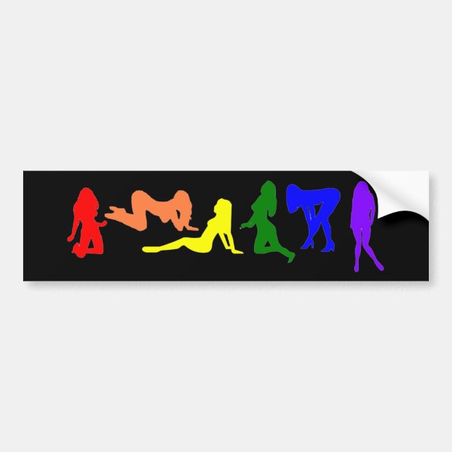 Rainbow Women gay pride Bumper Sticker (Front)