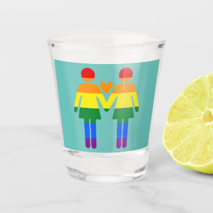 Rainbow Women Shot Glass
