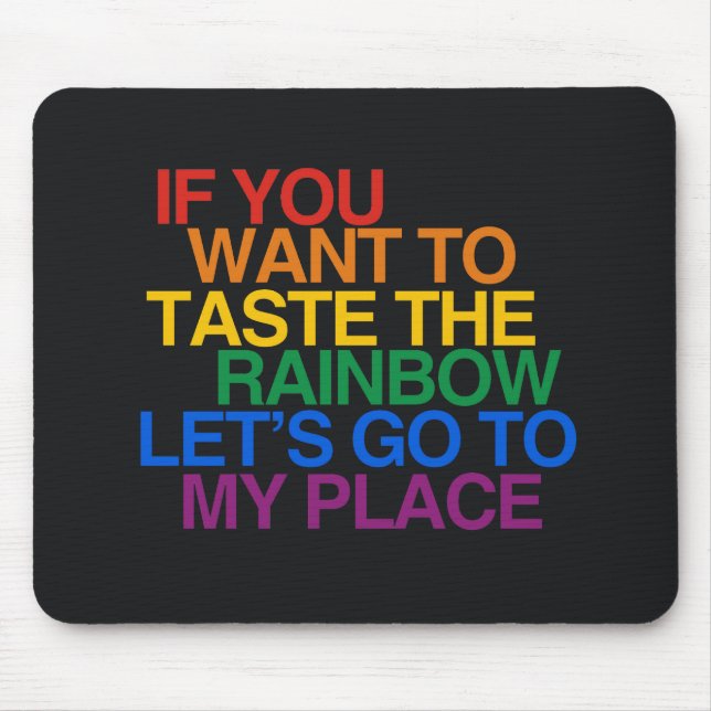 RAINBOW WORDS - .png Mouse Pad (Front)