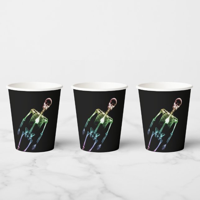 Rainbow X-Ray Skeleton Paper Cups (Multi)