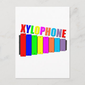 rainbow xylophone postcard