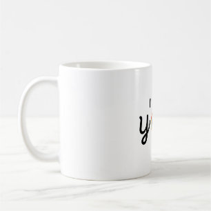 rainbow y'all text coffee mug